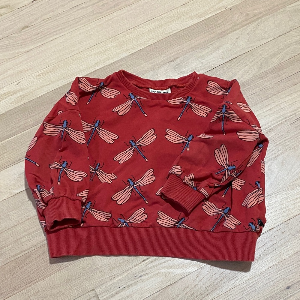 Carlijnq Red Dragonfly Print Sweatshirt
